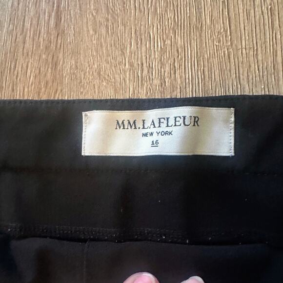 MM Lafleur Women's Size 16 Black Powerstretch The Foster Pants Straight-Leg Work - Picture 4 of 11